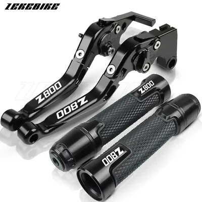 Adjustable Brake Clutch Lever Handlebar Grips Set For KAWASAKI Z800 2013-2017 • £68.64