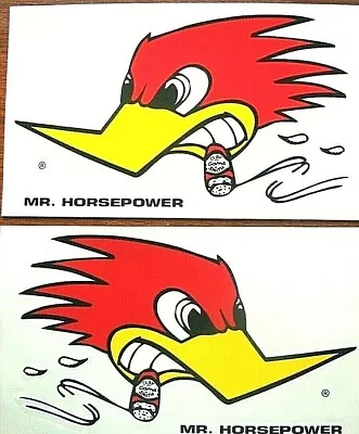 2 ~ LARGE Mr. Horsepower Clay Smith Car Decals 10 3/4  Long !! • $25.95