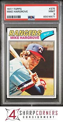 1977 Topps #275 Mike Hargrove Rangers Psa 9 B3905013-971 • $26.99