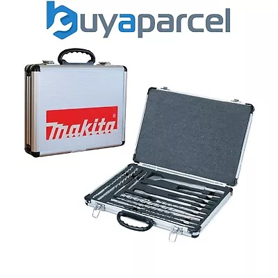 Makita D-21200 17 Piece SDS Plus Drill + Bullet Cold Flat Chisel Set Metal Case • £30.50