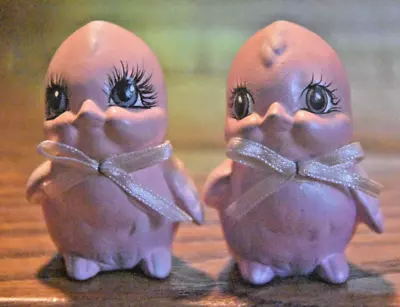 Vintage Retro Pink Birds-Anthropomorphic Figurines-Unmarked • $21.50