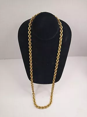 Vintage Monet Gold Tone Long Chain Link Necklace 30  • $35