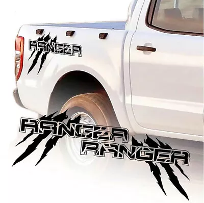 2 PCS Graphic Claw Print Car Side Sticker For Ford Ranger Trunk Bed Vinyl Decals • $50.59