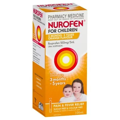 Nurofen For Children 3 Months To 5 Years 100mL Oral Suspension - Orange Kids • $23.60