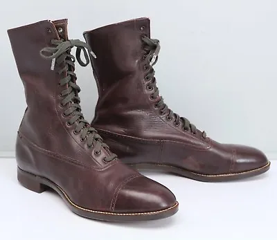 VTG 1920s Poll-Parrot Childrens 4Y Boots Brown Leather Youth Size Deadstock Shoe • $683.64