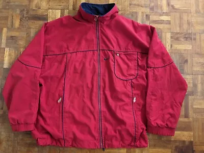 £15 • Buy Vintage Nike Premier Track Top Late 90s L Red Navy