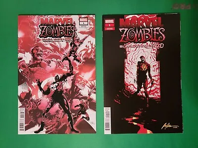 Marvel Zombies Black White Blood #1 1:10 & 1:25 Ratio Variant Set • $19.99