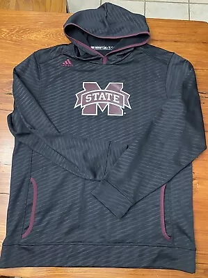 Mississippi State Bulldogs Black Adidas Climalite  Hoodie Size Adult Large • $20