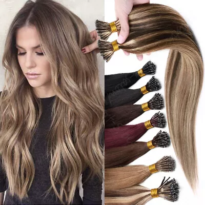 CLEARANCE Nano Ring Russian Real Remy Human Hair Extensions Loop Bead I Tip 200g • $39.91