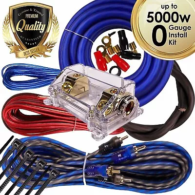 Complete 8000W 0 Gauge Car Amplifier Installation Wiring Kit Amp OFC Copper • $64.99