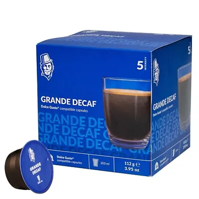 Dolce Gusto GRANDE DECAF 16 Coffee Pods 1 Box Intensity #5 SHIPS FREE • $16.99