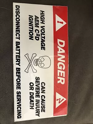 AEM Ignitions “Danger” Decal Sticker (New) • $3.99