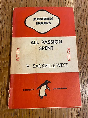 £5.99 • Buy All Passion Spent By Vita Sackville-West 1941 UK Penguin PB - Vintage