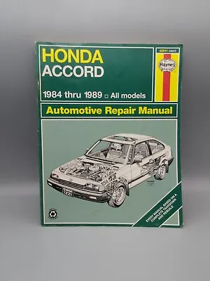 Haynes Honda Accord Automotive Repair Manual 84-89 #1221 All Models • $5.97