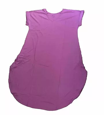 Easy Essentials House Sun Dress Purple Nightgown Cotton Blend MuMu XL • $18.99