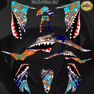 $149.95 • Buy Yamaha Raptor 350 Graphics Kit 2004 2006 2009 To 2014 Decals Stickers Atv Utv