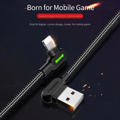 $8.99 • Buy  MCDODO 90° Degree Braided Fast Charging Cable For Apple IPhone 14 13 12 8 IPad