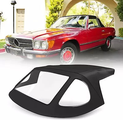 Black Convertible Soft Top With Clear Plastic Window Fit R107 380SL 450SL 560SL • $204.88