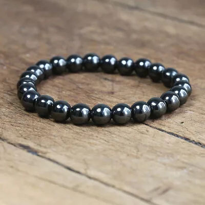 Charm Therapy Health Care Magnet Hematite Beads Bracelet Fashion Men Jewelry • $2.76