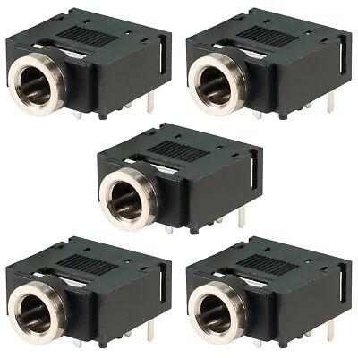 3.5mm Mini Jack Right Angle 90 Degree PCB Stereo Headphone Socket Connector X 5 • £3.99