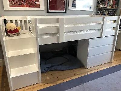 Cabin Bed With Chest-of-drawers And Desk • £250