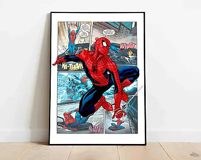 Spiderman - Marvel - Avenger - Superhero Wall Digital Art Poster Decor  • $9.63