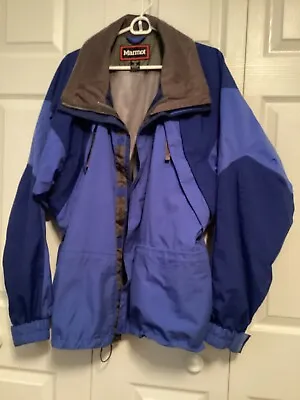 Marmot Jacket Men's Large Blue Ski Snowboard 2 Ply Coat • $49.99