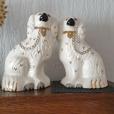 Pair Of Vintage Staffordshire Ceramic Spaniel Mantle Dogs 1378-4 Beswick 60s • £250