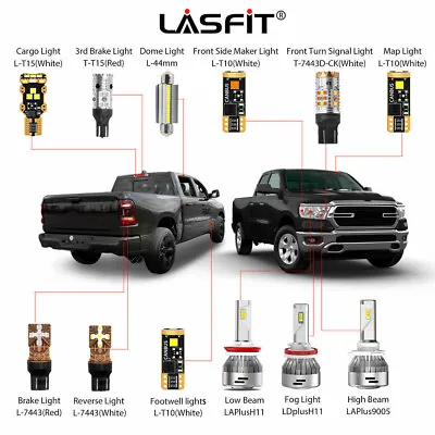 LED Reverse/Cargo/Dome/Map Light/Headlight Bulbs/Foglight For Ram 1500 2019 2020 • $10.99