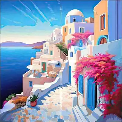 Mediterranean Tile Backsplash Ray Powers Landscape Art Ceramic Mural OB-RPA443a • $49.95