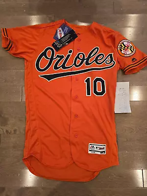 Authentic Majestic Cool Base Balt Orioles Jersey #10 Adam Jones Orange Size 40 • $249.99