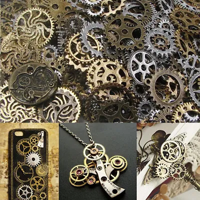 $9.19 • Buy 100g Vintage Watch Parts Steampunk Cyberpunk Cogs Gears Wheel Punk DIY Jewelry