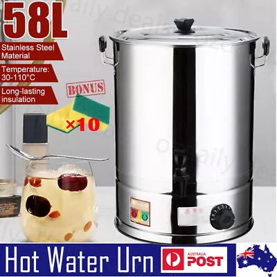 58L Electric Kettle Hot Water Urn Kettle Soup Tea Maker Concealed Element Boiler • $139.55