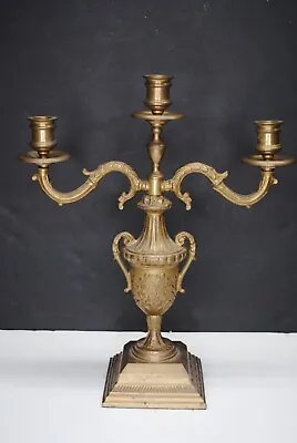 Vintage Brass Candelabra With 3 Holders • $50