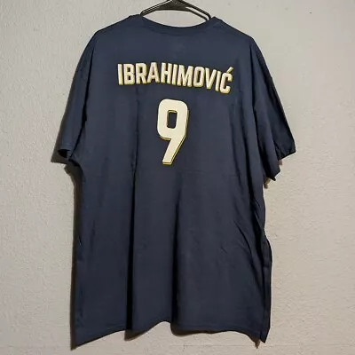 Los Angeles Galaxy Zlatan Ibrahimović #9 Mens XL T-Shirt Navy MLS • $20