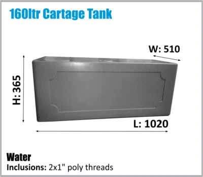 $395 • Buy 160 Ltr Rv Ute Caravan Cartage Water Tank Oz Made Ask For Freight Price. 