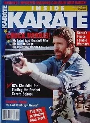 Rare 9/88 Inside Karate Magazine Chuck Norris Hapkido Cane Kung Fu Martial Arts • $14.99