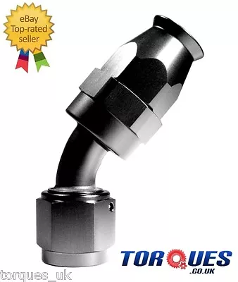 £12.49 • Buy AN -6 (AN6 JIC -6) 30 Degree Teflon PTFE Stealth Black Hose Fitting