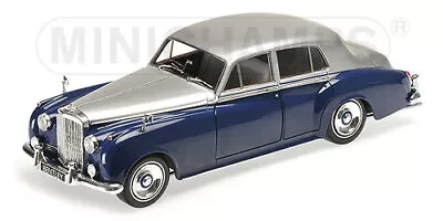 Minichamps 100139954 1/18 BENTLEY S2 1960 SILVER / BLUE Model Car From Japan • $459.82
