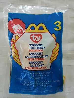 McDonalds ~ 1993 Teenie Beanie Babies #3 ~ SMOOCHY The Frog - New In Bag • $6.99