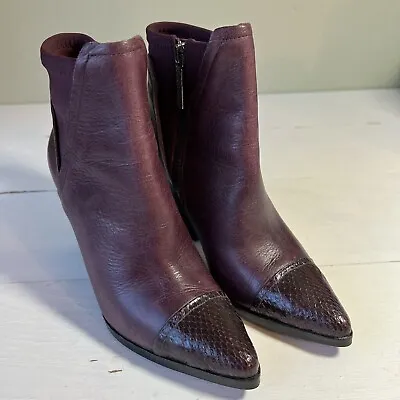 Donald J. Pliner “Vaughn”  Leather & Snakeskin Boots Size 5M • $68