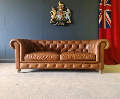 £1300 • Buy 22. Timothy Oulton Halo Earle Chesterfield 3 Seater Leather Sofa RRP £2349 🇬🇧