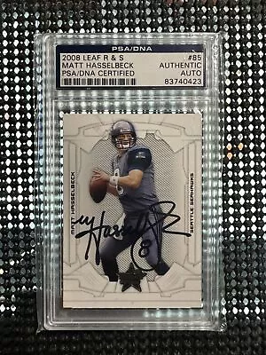 2008 Leaf Rookies & Stars Matt Hasselbeck #85 Autograph Seattle Seahawks • $350