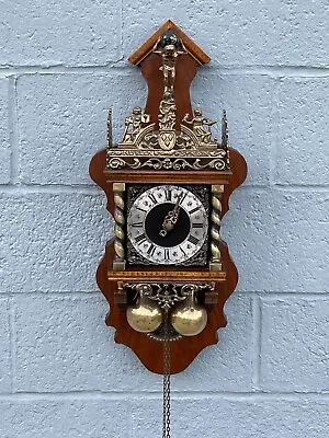 Vintage Dutch Warnink Zaanse Wall Clock Wanduhr Pendeluhr Zaanlander Zaandam • $265