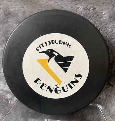 Vintage Pittsburgh Penguins OFFICIAL NHL Hockey Puck By Trench MFG. • $10