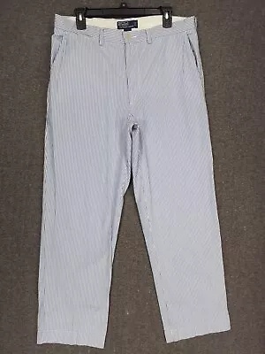 Polo Ralph Lauren Golf Seersucker Pants Men's 36x30 Blue White Stripe Preppy • $25.99