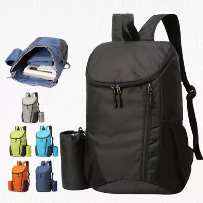 Waterproof Men Boy Large Backpack Rucksack Sport Travel Hiking School Bag Black • £8.99