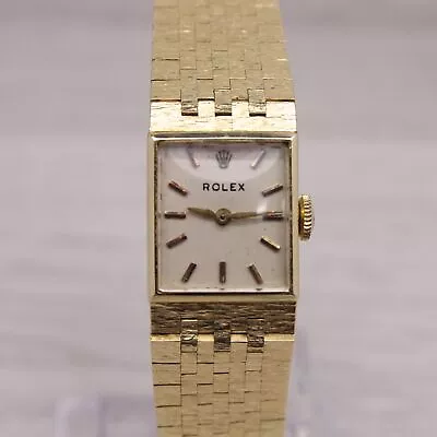 Vintage C.1950's Rolex Ladies 14k Yellow Gold Bracelet Watch Quartz Conversion • $1999.99