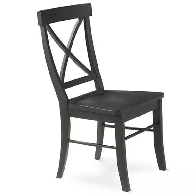 International Concepts Simply Linen X-Back Dining Chair In Black (Set Of Two) • $196.56