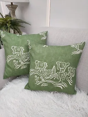 £29.99 • Buy Andrew Martin Fabric Cushion Cover  Friendly Folk  Green 16  X 16 